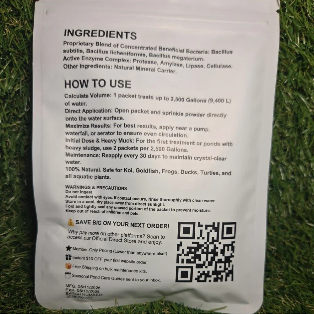 100g Aquarium Water Clarifier Powder Pro Formula Aquaculture Water Purifier